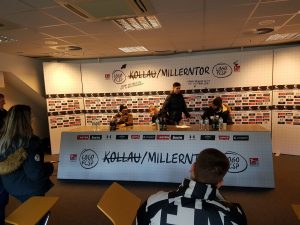 Presseraum ohne Stars
